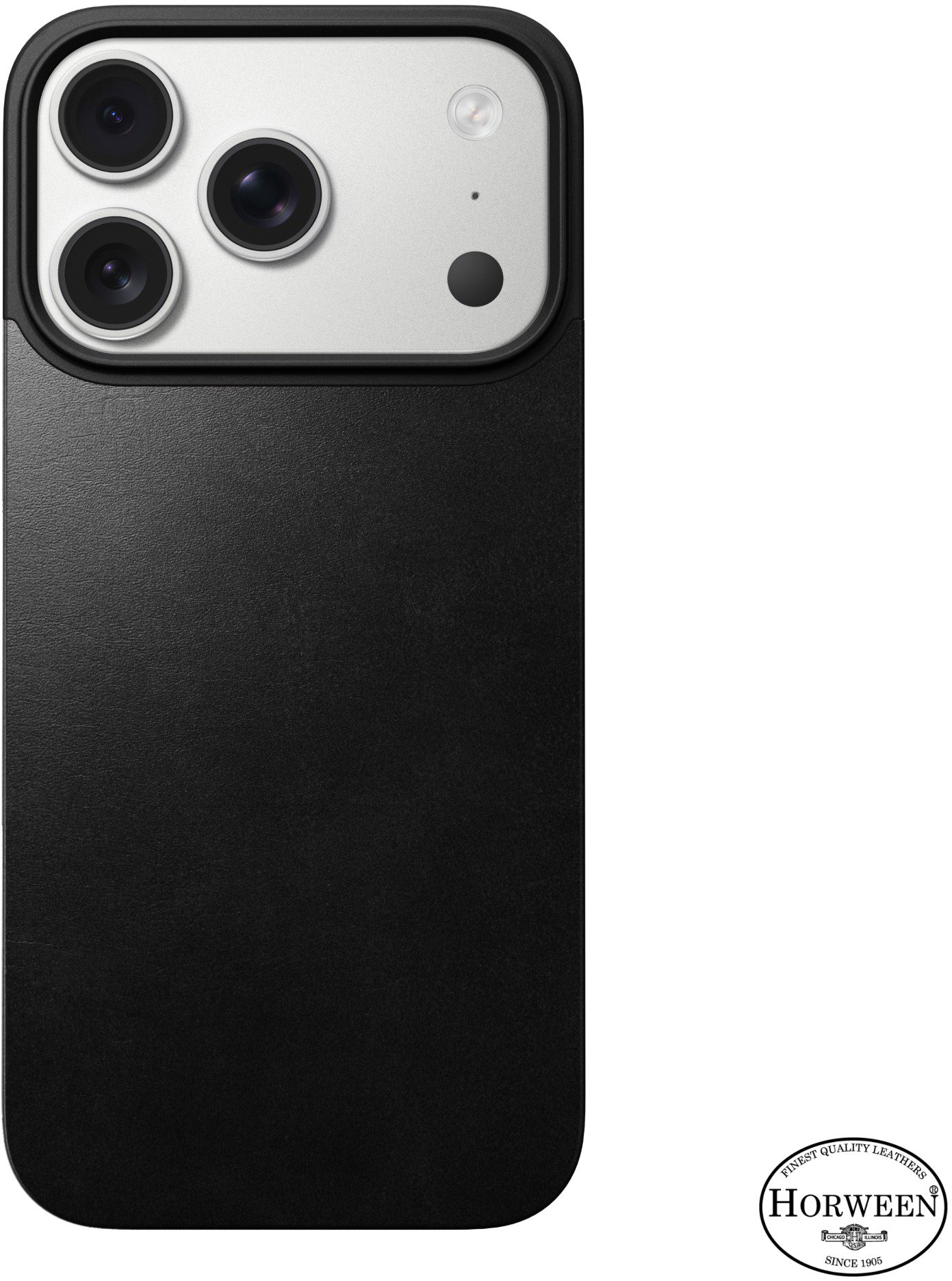 Nomad Magnetic Leather Back Black (Horween) Magsafe iPhone 17 Pro