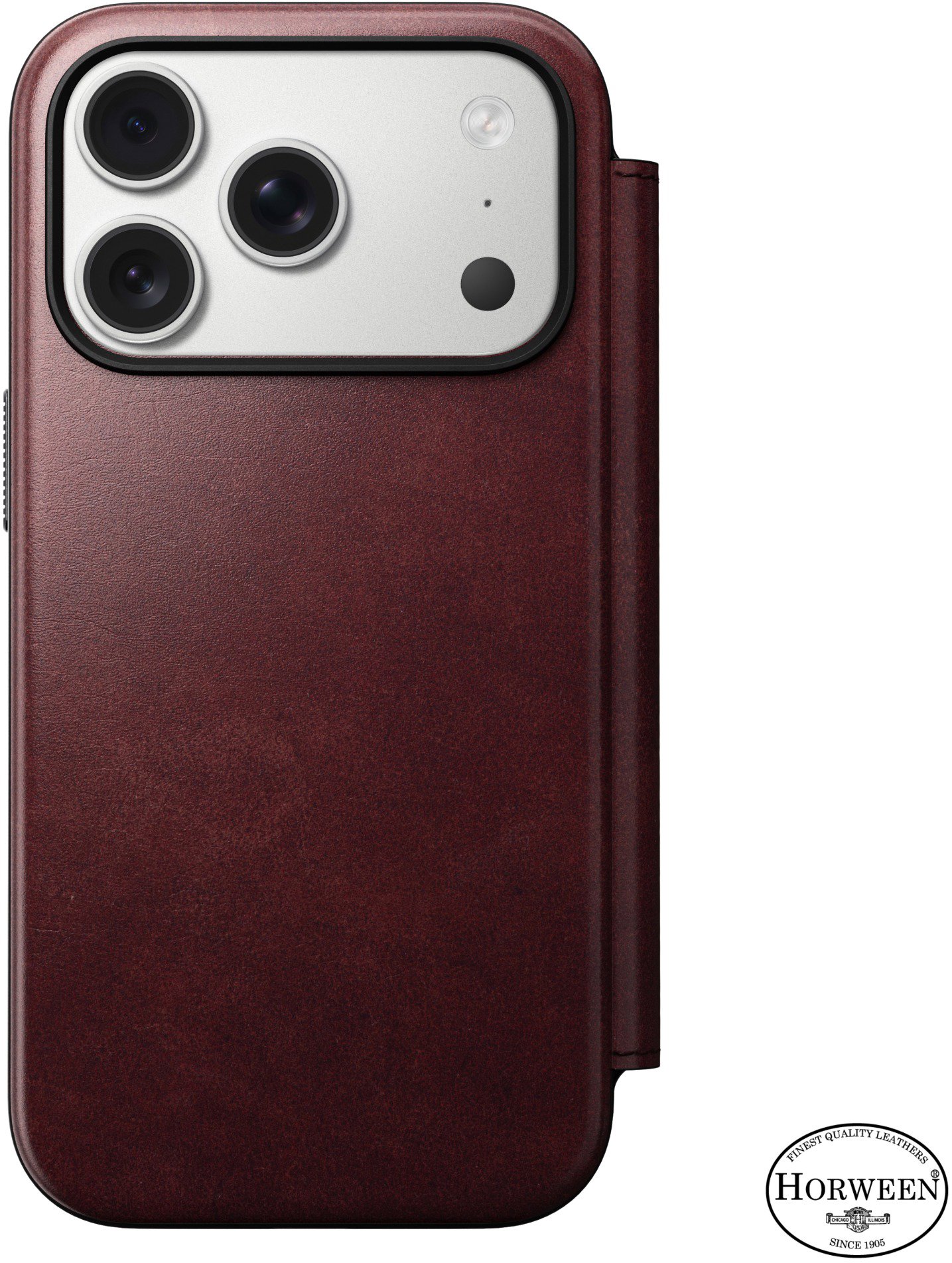 Nomad Modern Leather Folio Burgundy iPhone 17 Pro