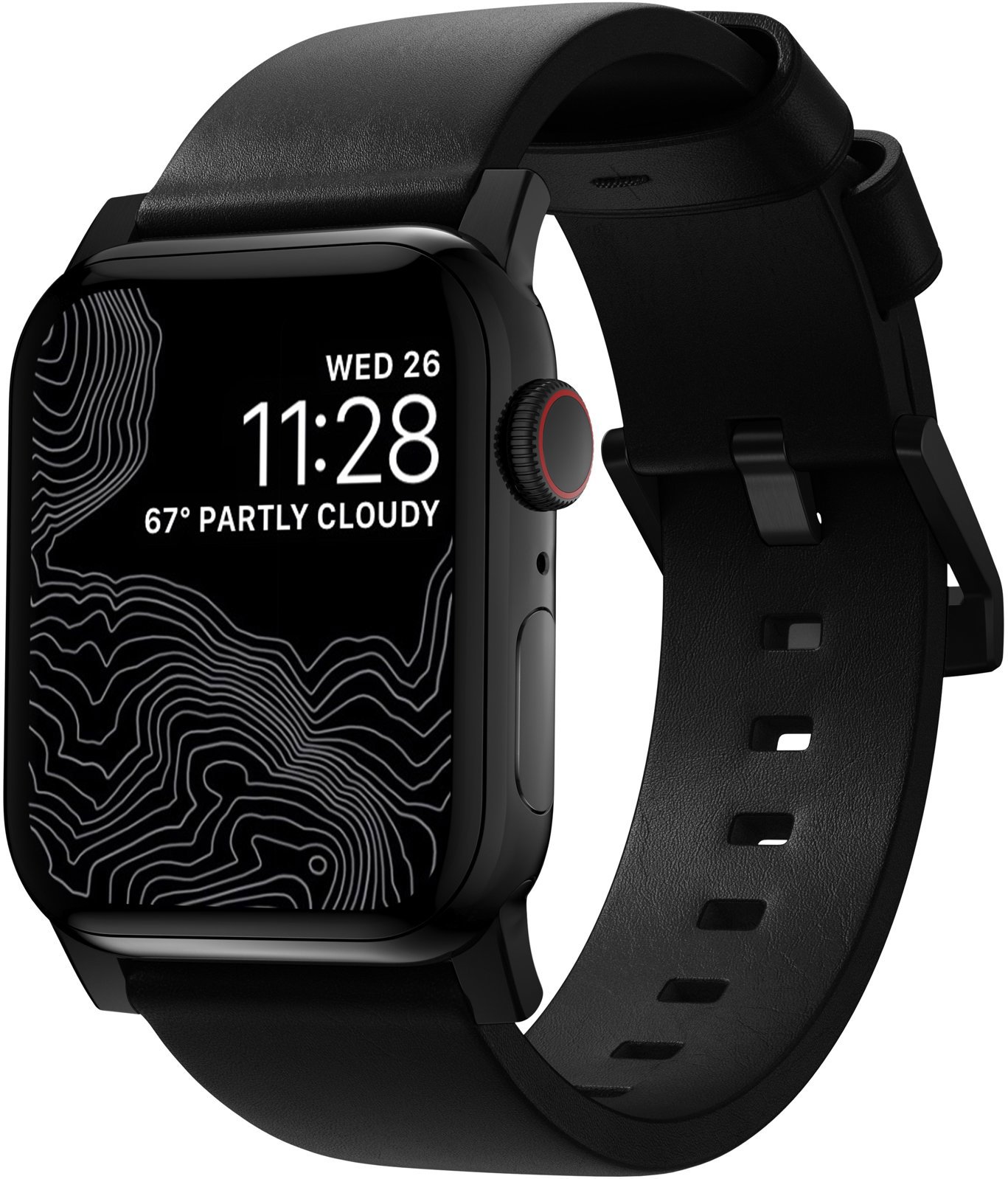 Nomad Modern Band Brown Leather Black Hardware AW 41 mm/42 mm