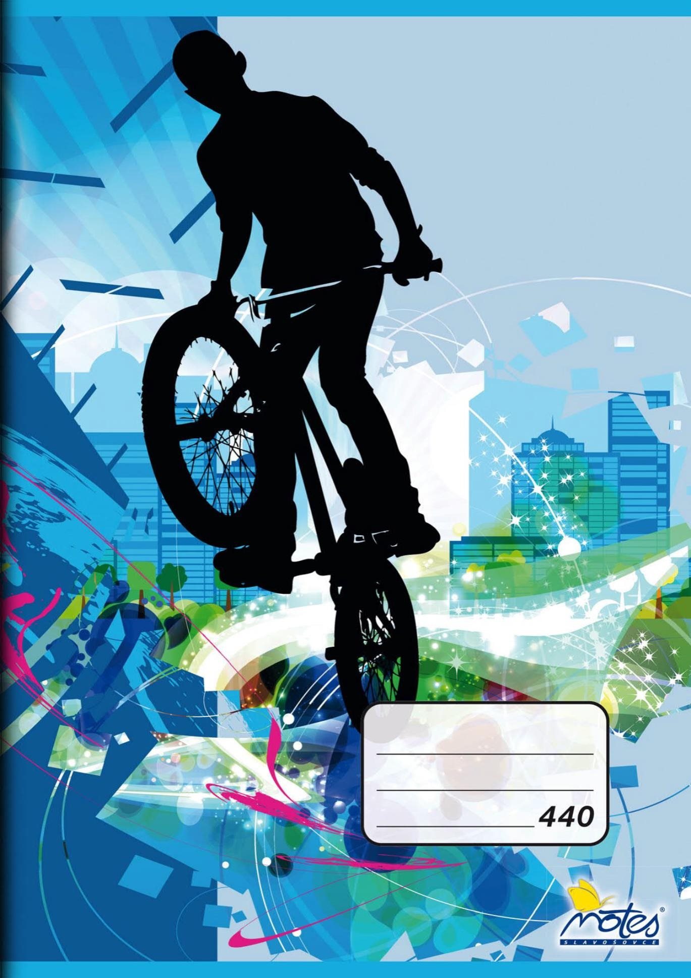 Notes č. 440, A4, 40 listov, čistý, náhodný motív