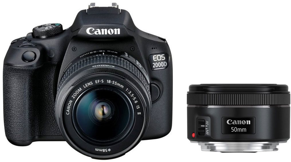Canon EOS 2000D + 18-55 mm IS II + 50 mm f/1.8