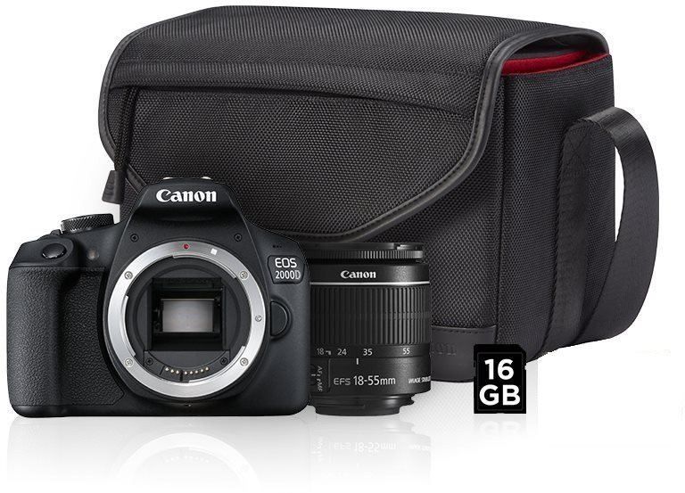 Canon EOS 2000D + EF-S 18-55 mm f/3,5-5,6 DC III Value Up Kit