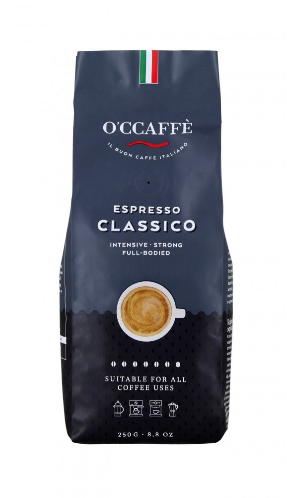 O'Ccaffé Espresso Classico, zrnková, 250 g