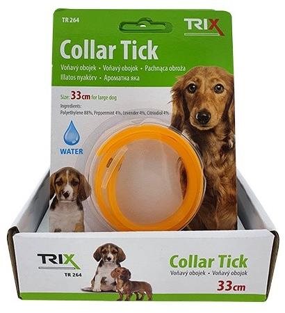 TRIXLINE, obojok antiparazitný pre psy proti kliešťom, mix farieb, 33 cm