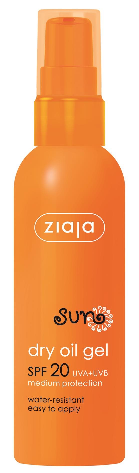 ZIAJA Sun Suchý olej na opaľovanie v gély s dávkovačom SPF 20 × 90 ml