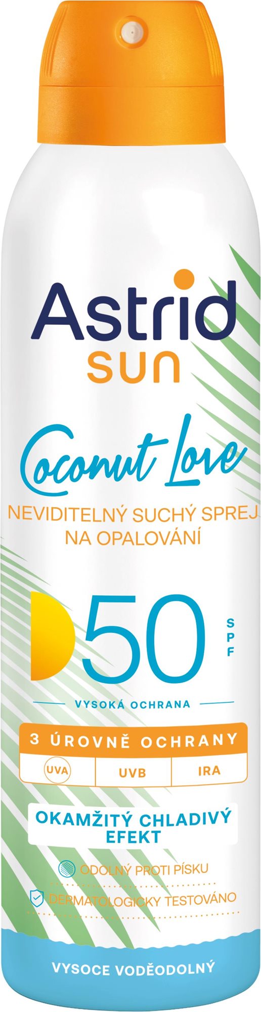 ASTRID SUN Neviditeľný suchý sprej na opaľovanie SPF 50 150 ml