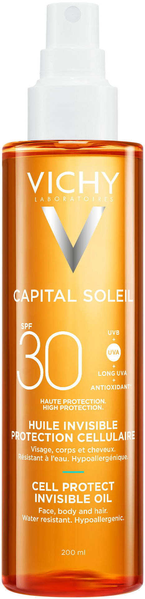 VICHY Capital Soleil Neviditeľný olej SPF 30 200 ml