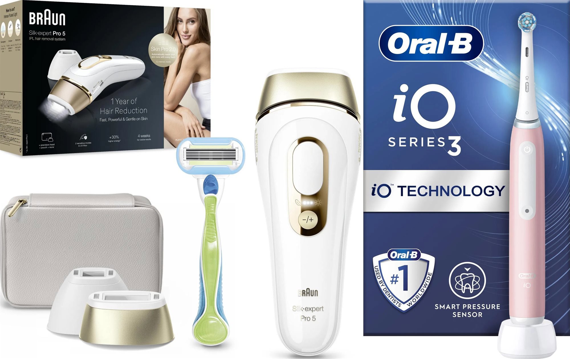 Braun Pro PL5152 + Oral-B iO ružový