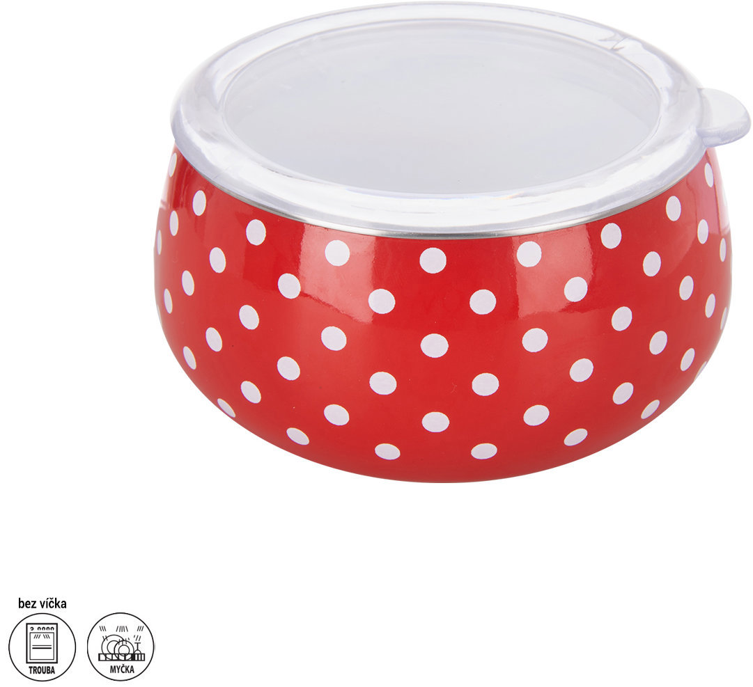 Orion Miska smalt BODKA Lem + viečko pr. 13 cm