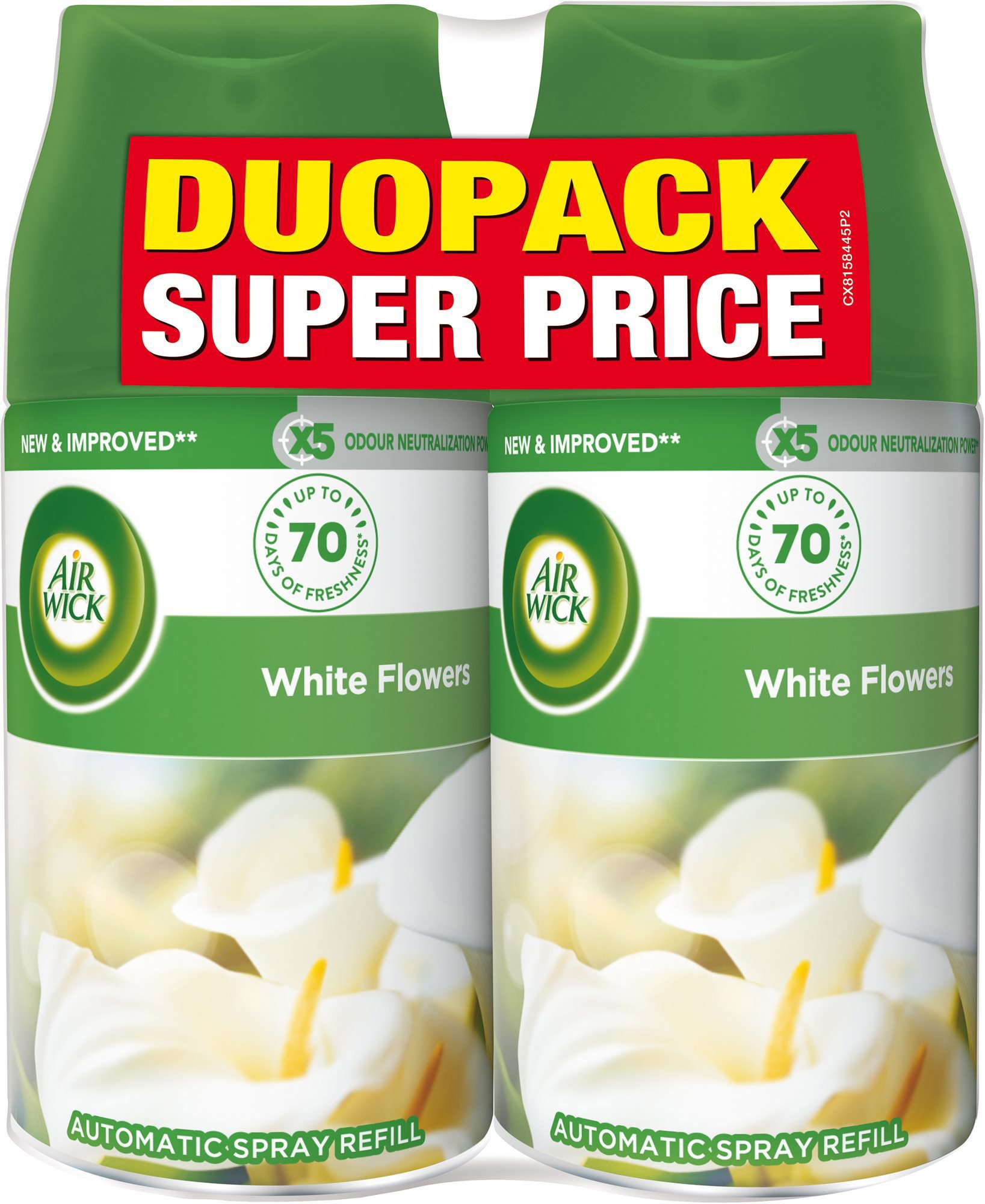 AIR WICK Freshmatic, náplň, biele kvety frézie DUO, 2 × 250 ml