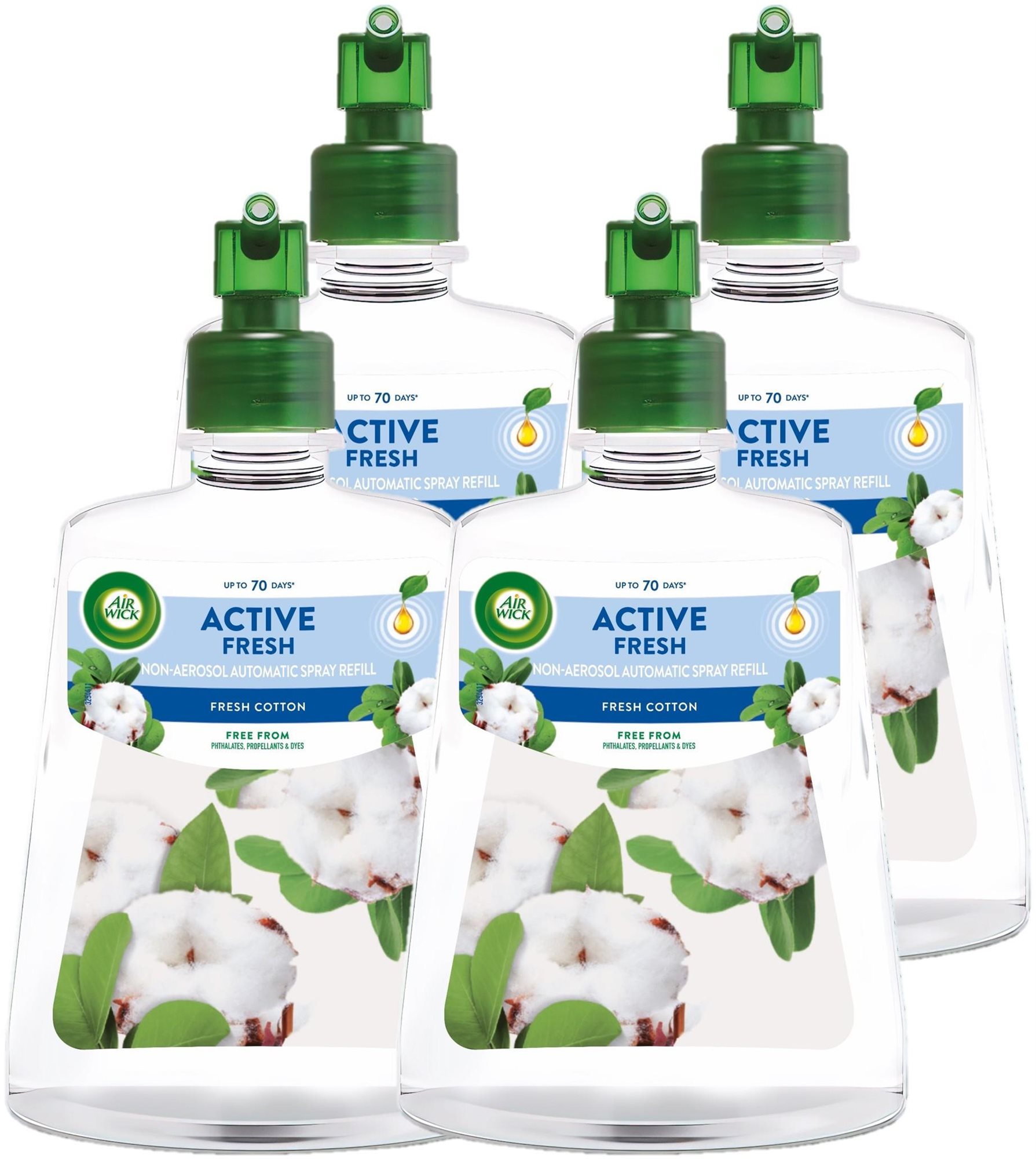 AIR WICK Active Fresh Automatic náplň Svieža bavlna 4× 228 ml
