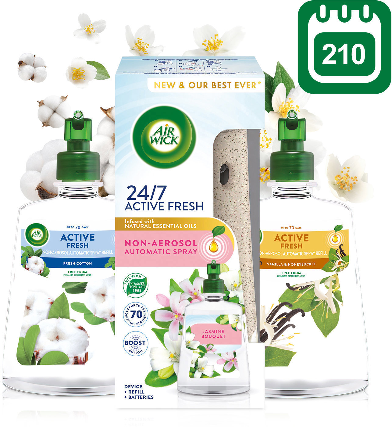 AIR WICK Active Fresh difuzér 3× 228 ml