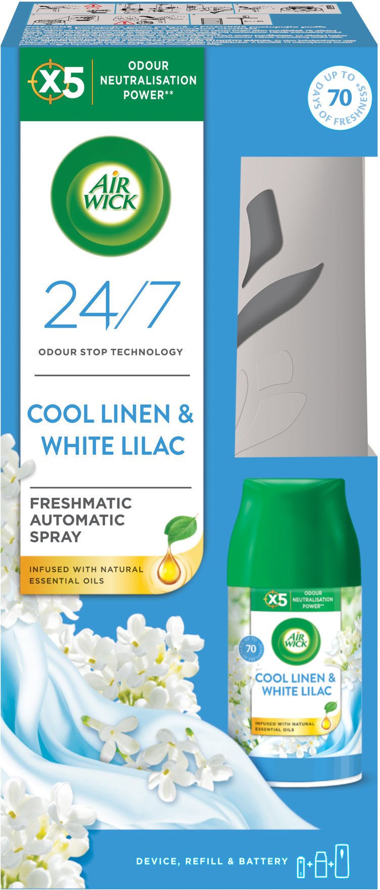 AIR WICK Freshmatic komplet Vôňa sviežej bielizne 250 ml