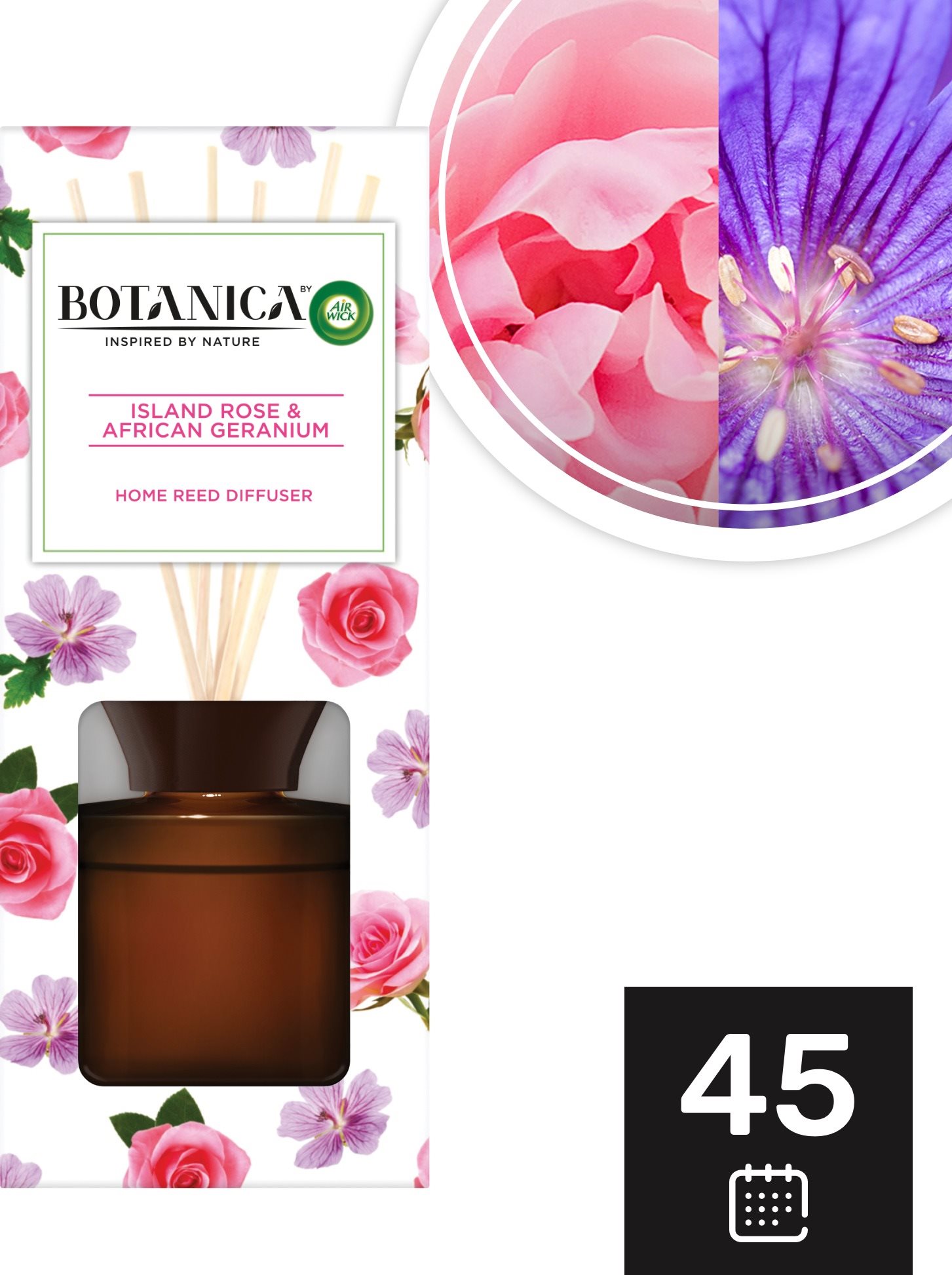 Botanica by Air Wick Exotická ruža a africká pelargónia 80 ml