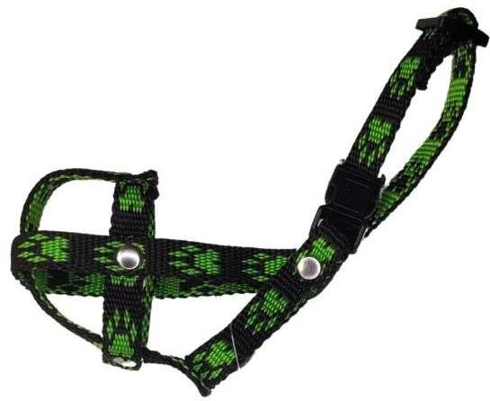 Palkar Nylonový náhubok pre psov veľ. 0 12 cm × 3 cm čierno-zelený