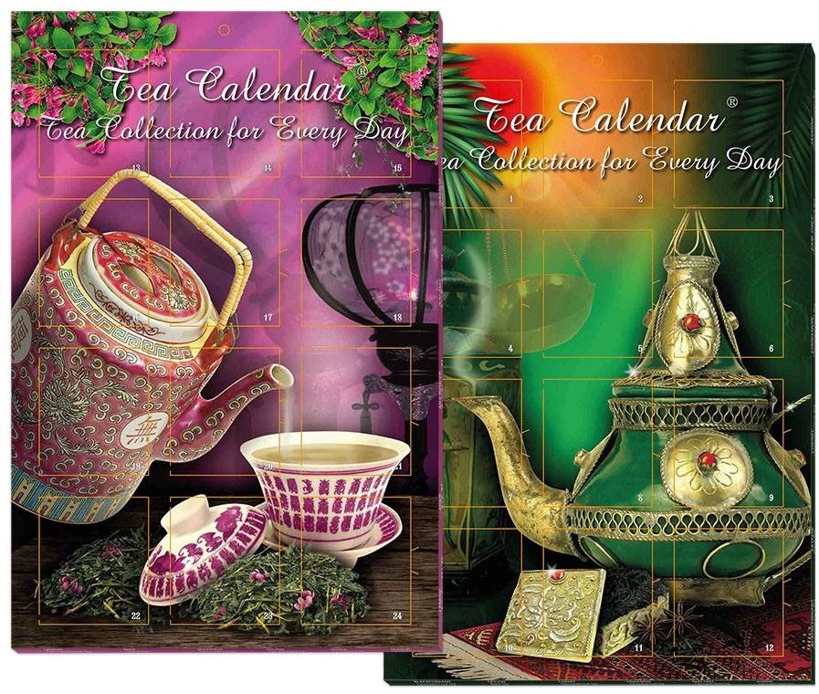 Pangea Tea Čajový adventný kalendár ružovo-zelený 24 g