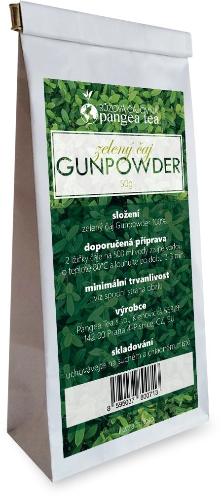 Pangea Tea zelený sypaný čaj Gunpowder 50 g