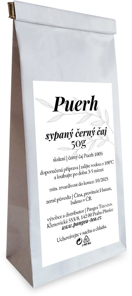 Pangea Tea čierny sypaný čaj Puerh 50 g