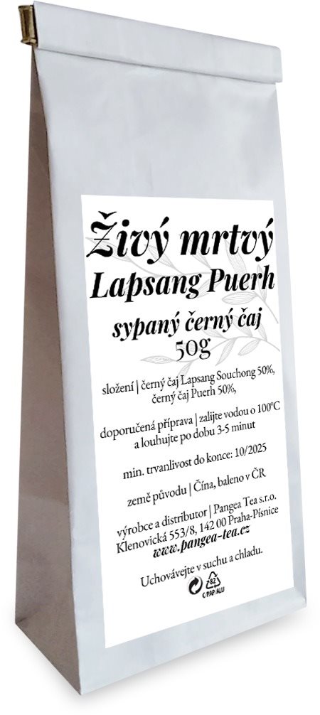Pangea Tea čierny sypaný čaj Živý mŕtvy/Lapsang Puerh 50 g