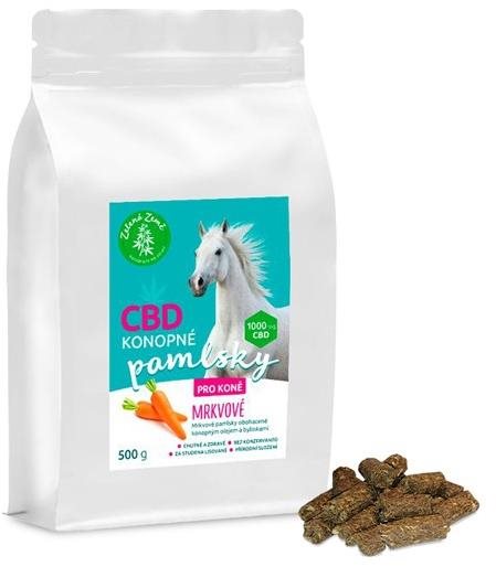 Zelená Zem CBD maškrty pre kone – mrkva 500 g