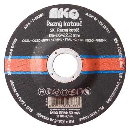 MAGG Rezný kotúč na kov 115 × 1,6 × 22,2 mm