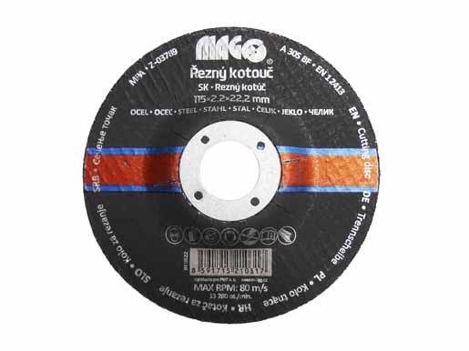 MAGG Rezný kotúč na kov 115 × 2,2 × 22,2 mm