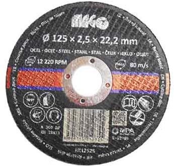MAGG Rezný kotúč na kov 125 × 2,5 × 22,2 mm