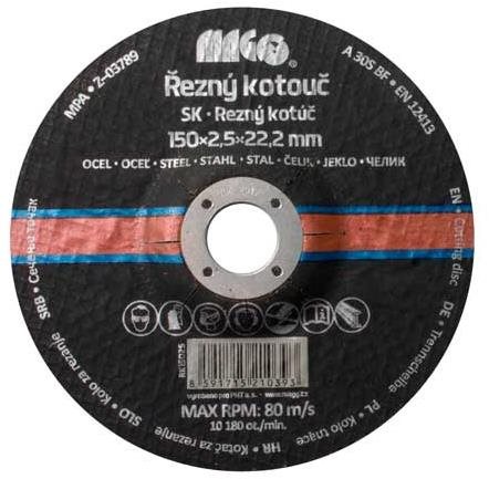 MAGG Rezný kotúč na kov 150 × 2,5 × 22,2 mm