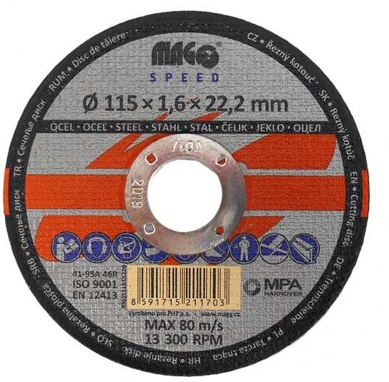 MAGG SPEED Rezný kotúč na kov 115 × 1,6 × 22 mm