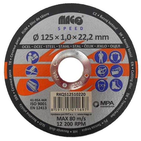 MAGG SPEED Rezný kotúč na kov 125 × 1,0 × 22 mm