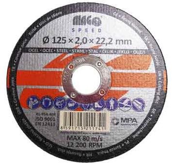 MAGG SPEED Rezný kotúč na kov 125 × 2,0 × 22 mm