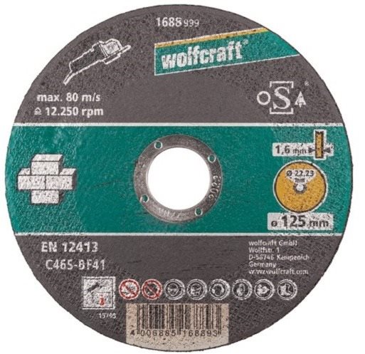 WOLFCRAFT – Kotúč rezací na kameň jemné rezanie 125 mm
