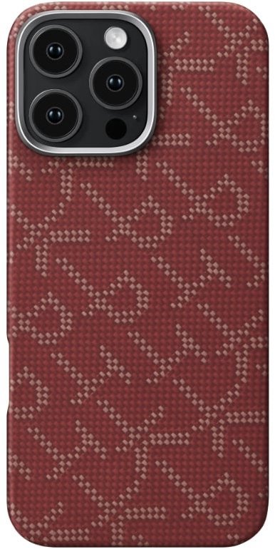Pitaka Tactile Woven Case PTK Red Gold iPhone 16 Pro