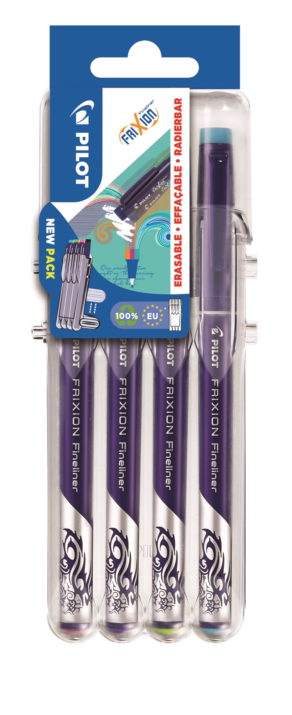 PILOT FriXion Fineliner Set2GO 4 farby PASTEL