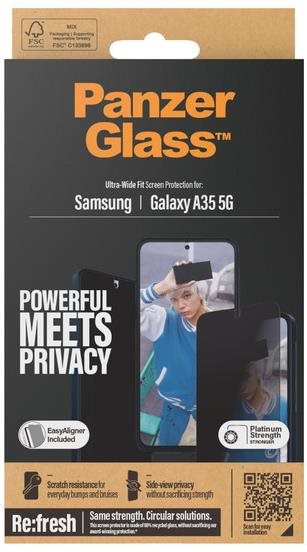 PanzerGlass Privacy Samsung Galaxy A35 5G s inštalačným rámčekom