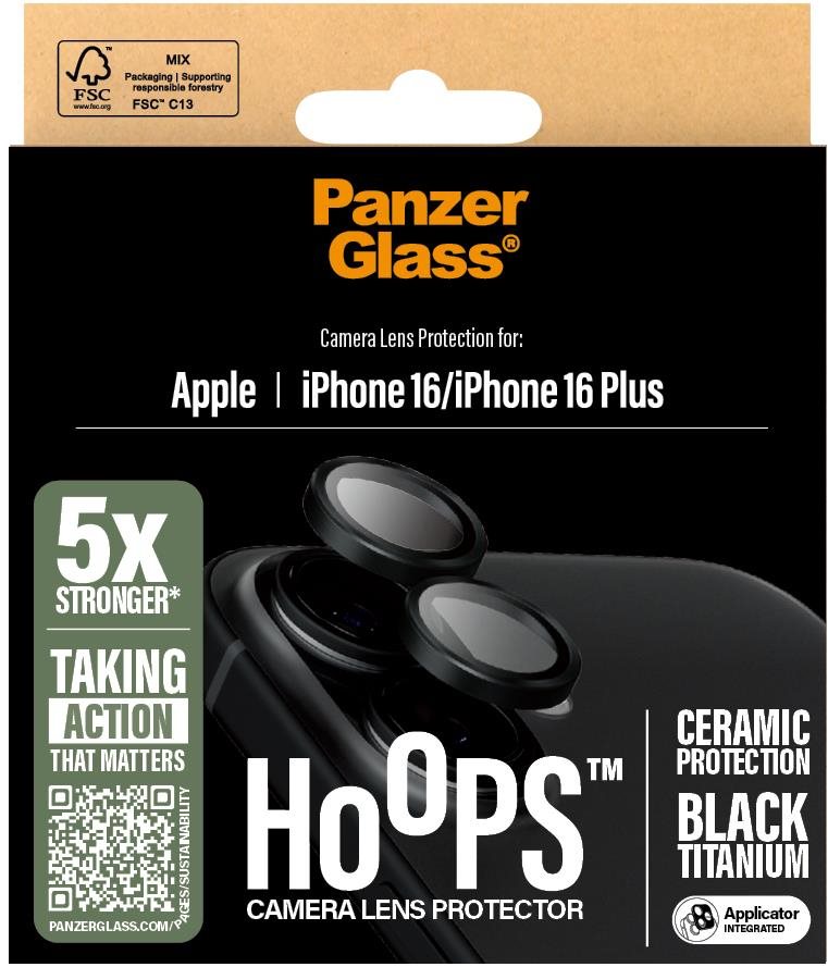 PanzerGlass HoOps Ceramic Apple iPhone 16/16 Plus čierny titán