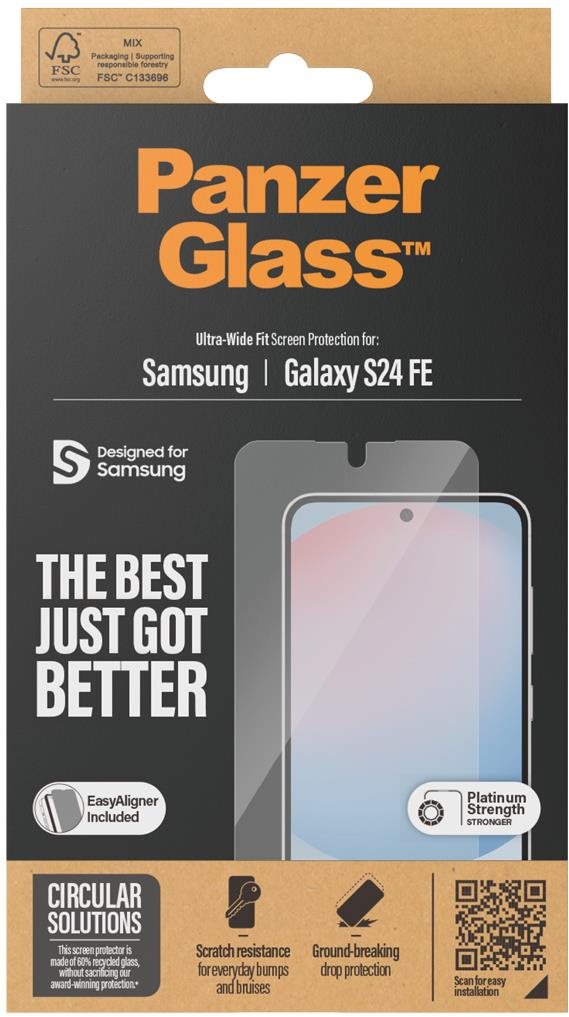 PanzerGlass Samsung Galaxy S24 FE s inštalačným rámikom