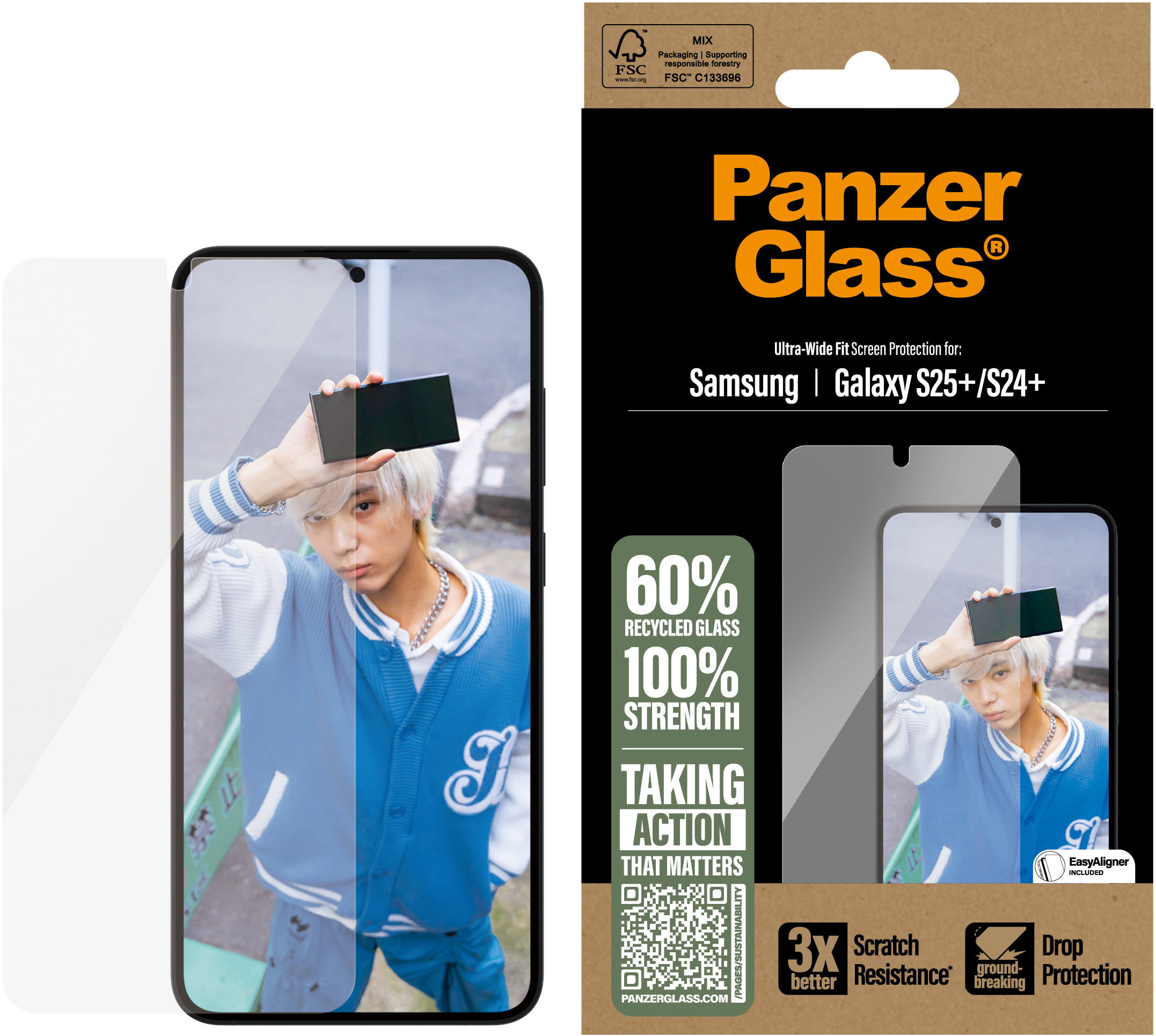 PanzerGlass Samsung Galaxy S25+/S24+ s inštalačným rámčekom