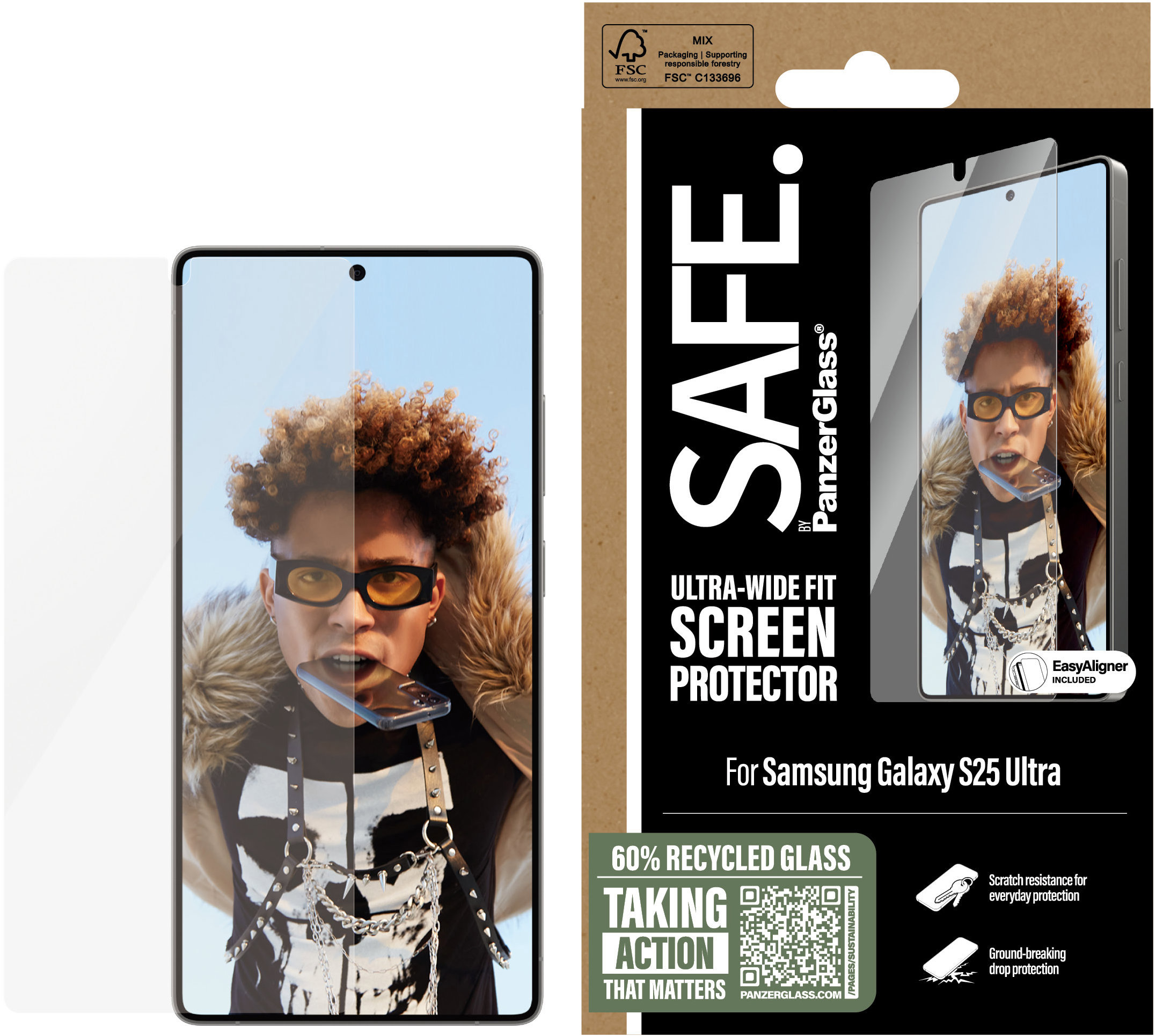 PanzerGlass SAFE Samsung Galaxy S25 Ultra s inštalačným rámčekom
