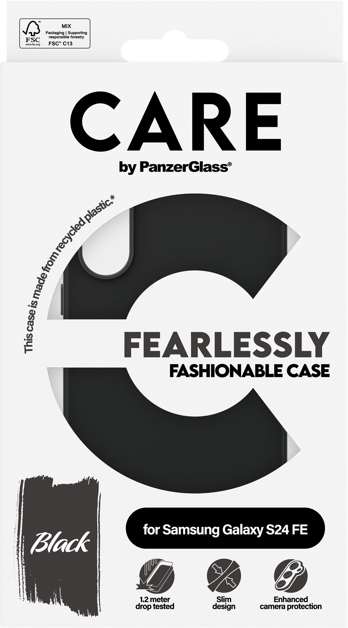 PanzerGlass CARE kryt Samsung Galaxy S24 FE Fearlessly čierny