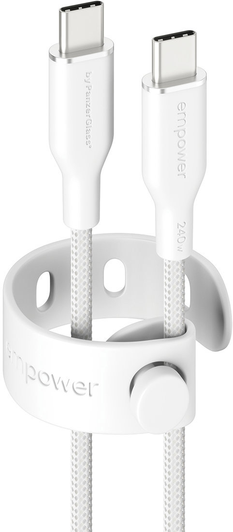 PanzerGlass Empower kábel 240 W USB-C/USB-C, 2 m biely