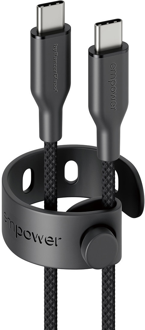 PanzerGlass Empower kábel USB-C/USB-C, 2 m čierny