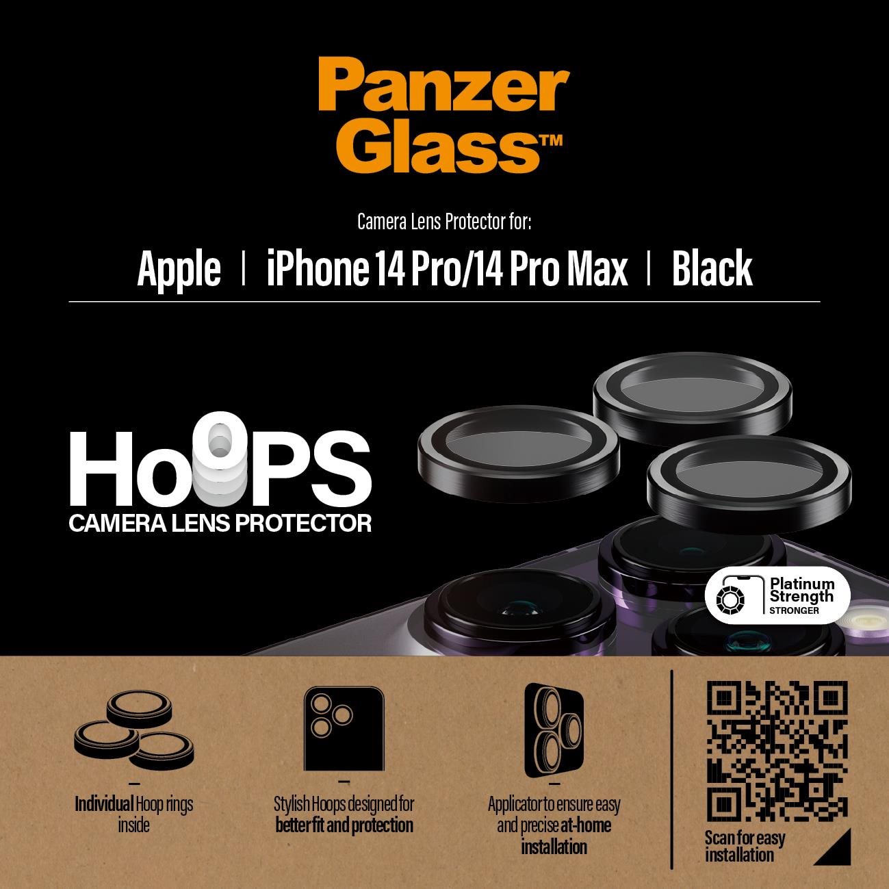 PanzerGlass HoOps Apple iPhone 14 Pro/14 Pro Max – ochranné krúžky pre šošovky fotoaparátu