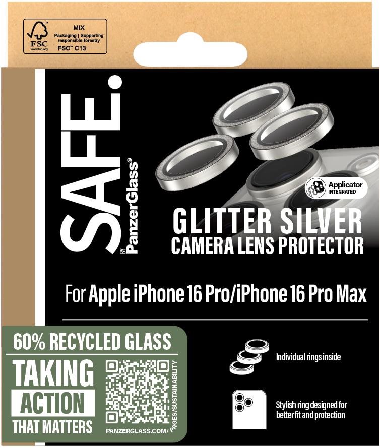 PanzerGlass SAFE Camera Apple iPhone 16 Pro/15 Pro/16 Pro Max/15 Pro Max trblietavo strieborné HoOps