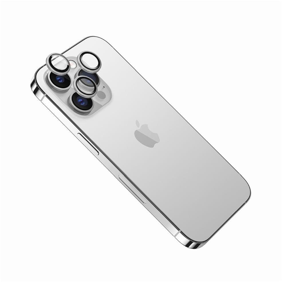 FIXED Camera Glass na Apple iPhone 15 Pro/15 Pro Max strieborné