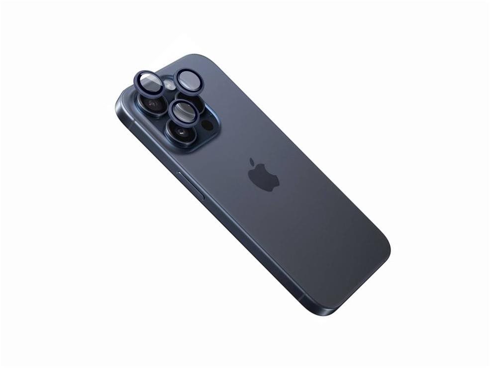 FIXED Camera Glass na Apple iPhone 15 Pro/15 Pro Max tmavomodré