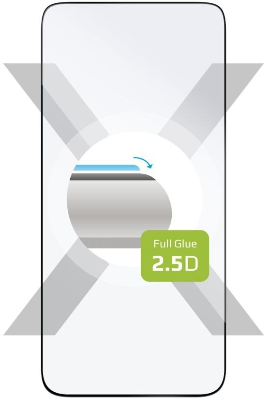 FIXED FullGlue-Cover na Samsung Galaxy S24/S25 s podporou čítačky v displeji čierne