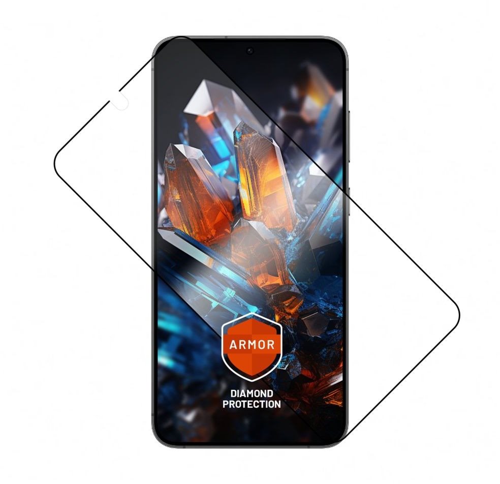 FIXED Armor s aplikátorom na Samsung Galaxy S24+/S25+ s podporou čítačky v displeji čierne