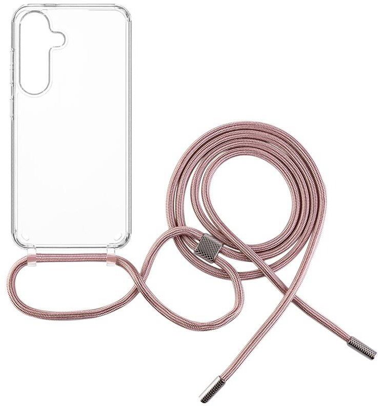 FIXED Pure Neck s ružovou šnúrkou na krk na Samsung Galaxy S25+