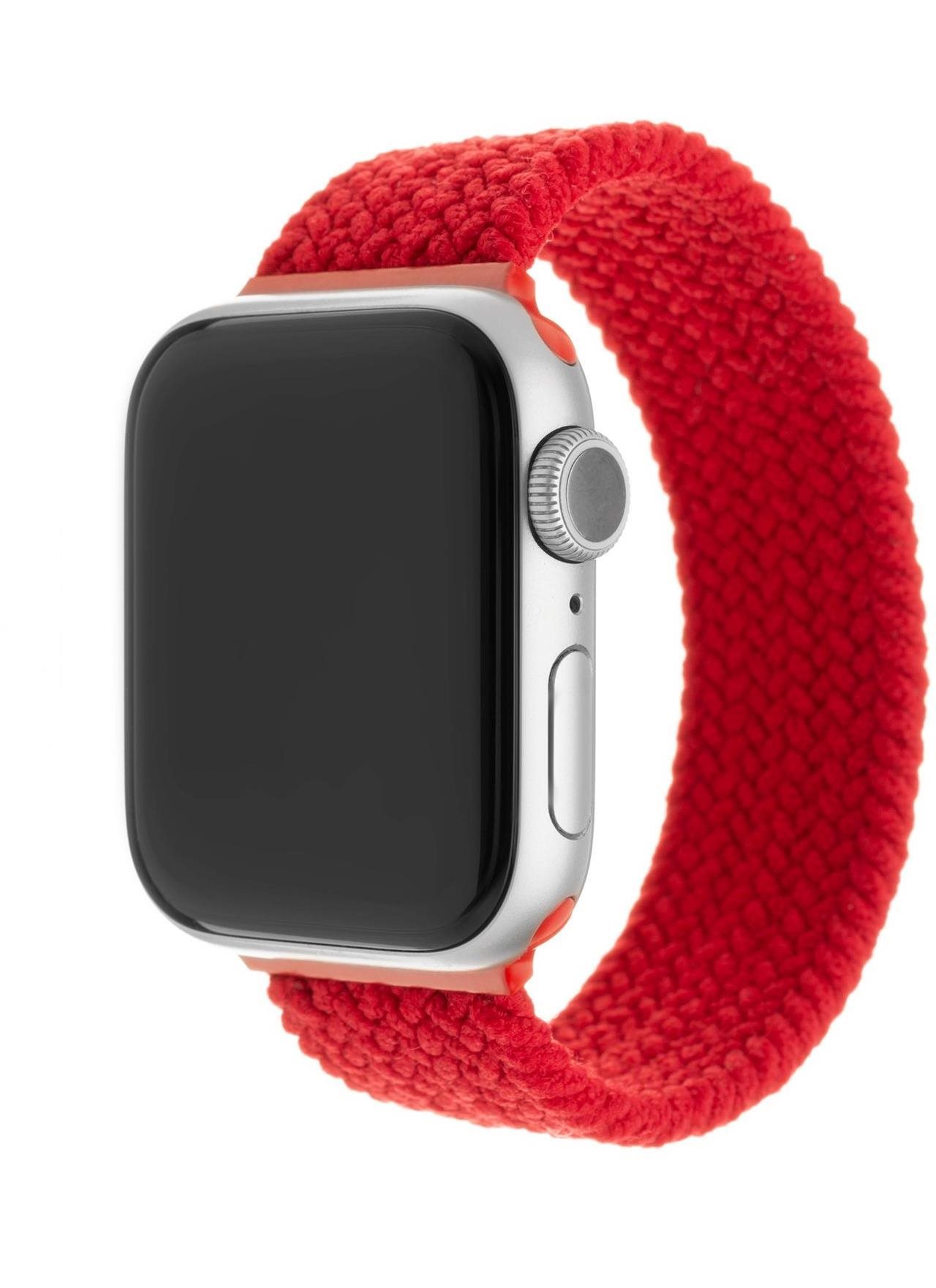 FIXED Elastic Nylon Strap pre Apple Watch 42/44/45/Ultra 49mm veľkosť XL červený